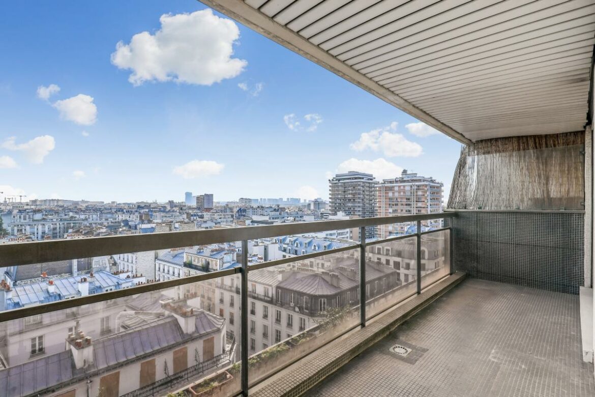 Charonne - Appartement plein Sud aux vues dégagées avec balcon terrasse