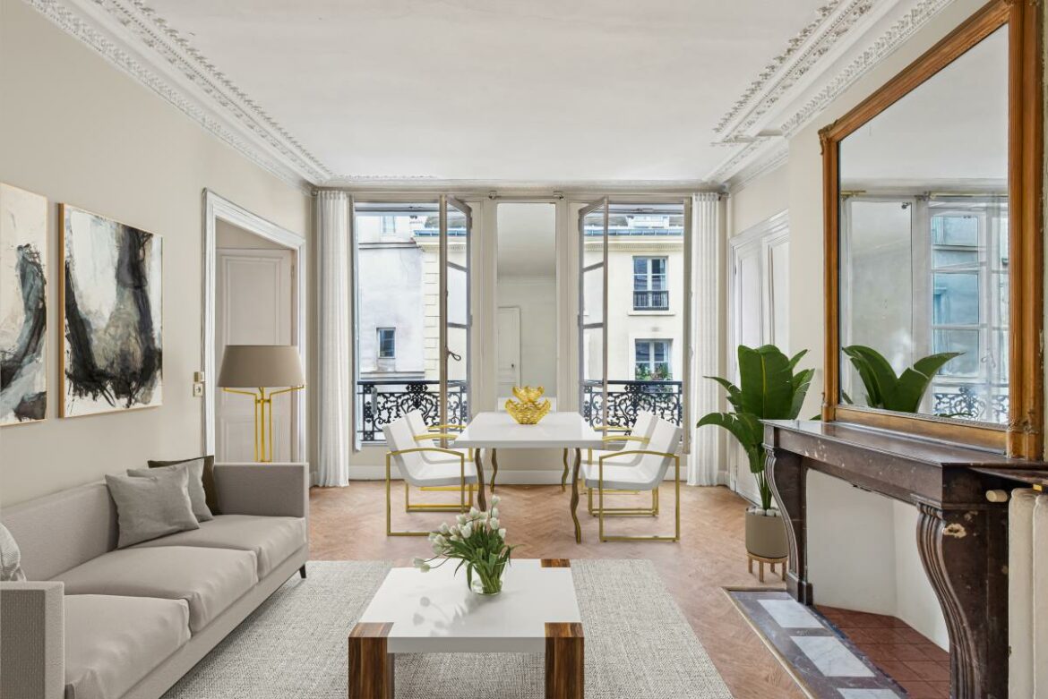 Rue Jacob, bel appartement traversant de 100 m² au cœur de Saint Germain des Près